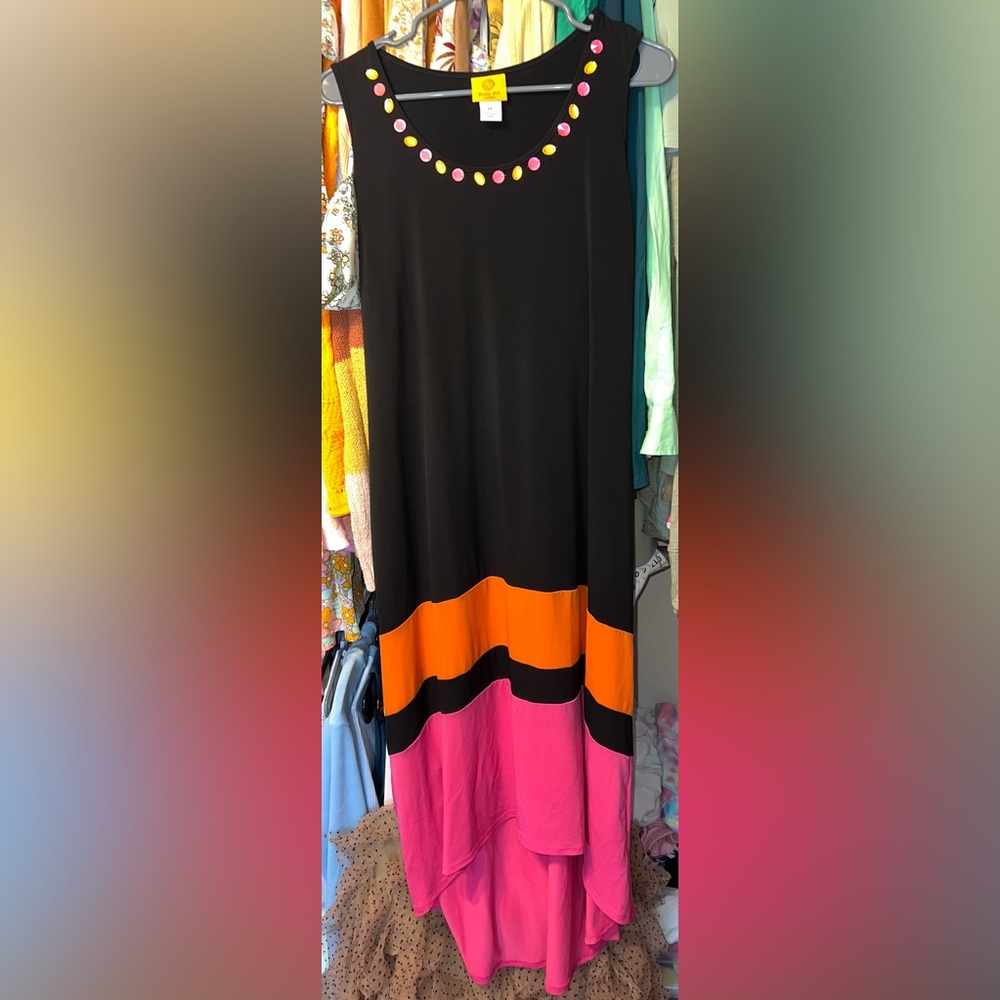 NWOT Ruby Rd. Take It To The Max Maxi Dress Size Large Petite ( LP )